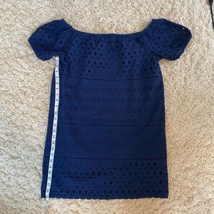 City Studio off the shoulder eyelet dress